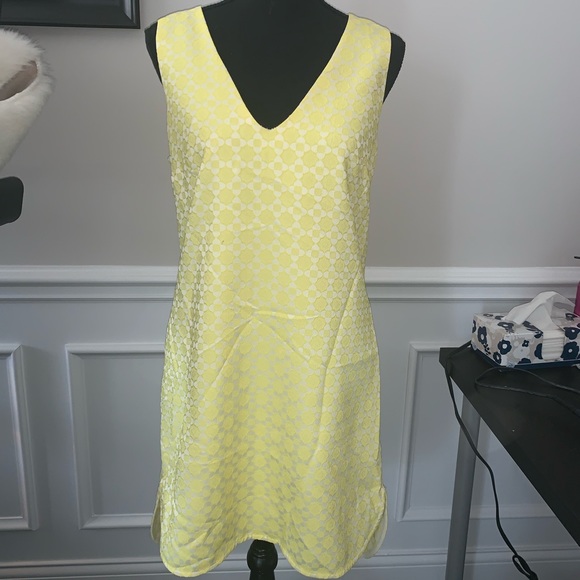 Medium  bright yellow Piper Lime high low dress. - Picture 1 of 5